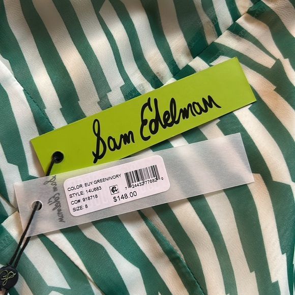 Sam Edelman Green and White Midi Dress - Picture 7 of 14